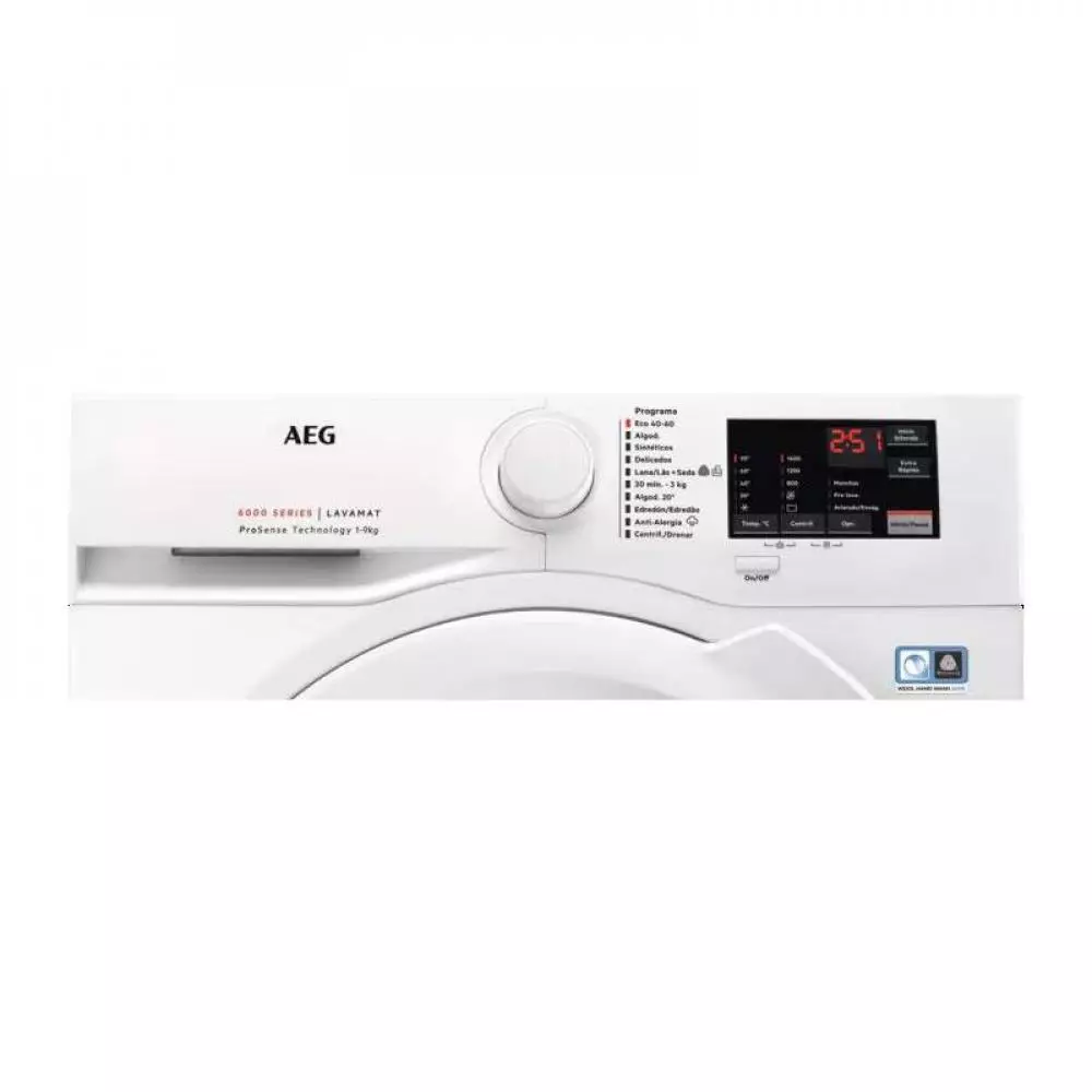 Lavadora AEG Serie 6000 ProSense® L6FBI947P Clase A 9 Kg 1400 rpm Blanco