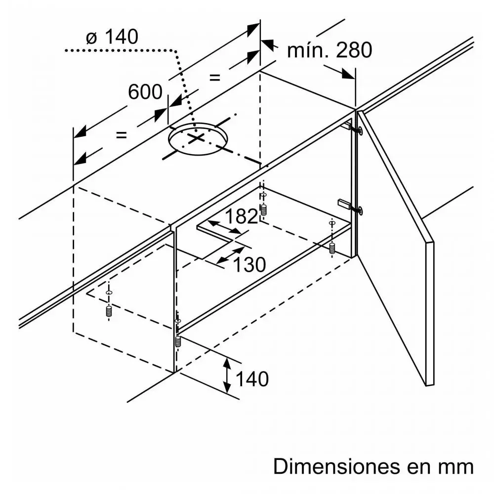 Campana decorativa Balay 3BT263MX 360 m3/h 59.8 cm