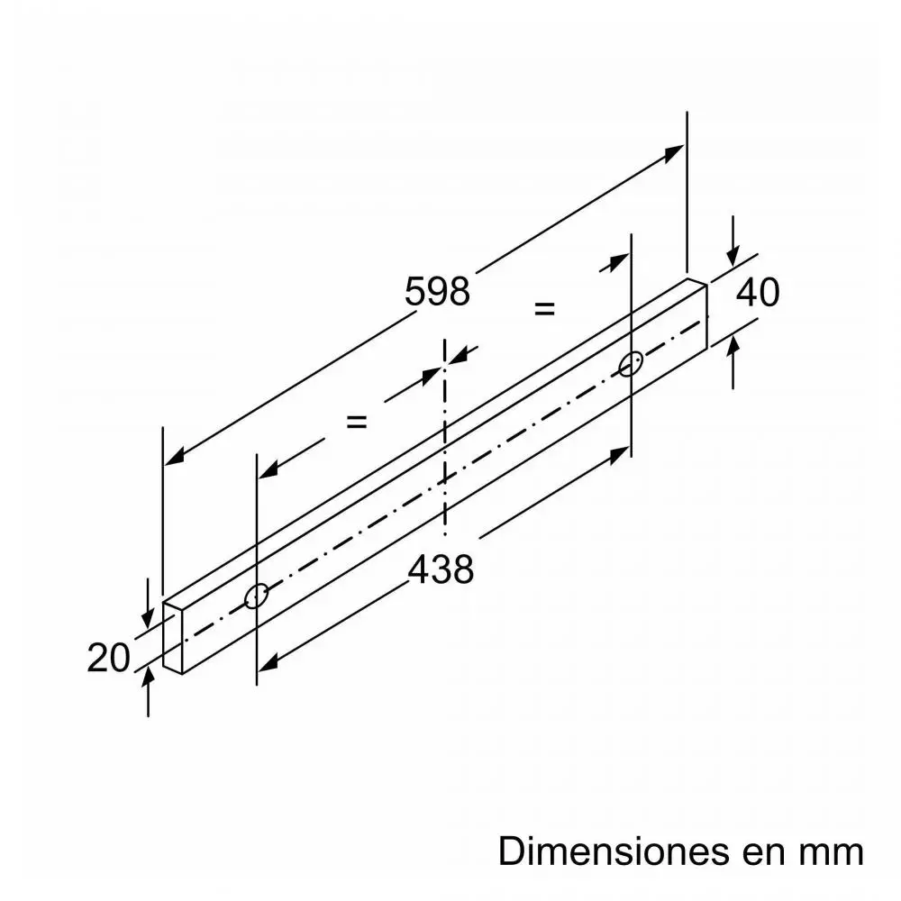 Campana decorativa Balay 3BT263MX 360 m3/h 59.8 cm