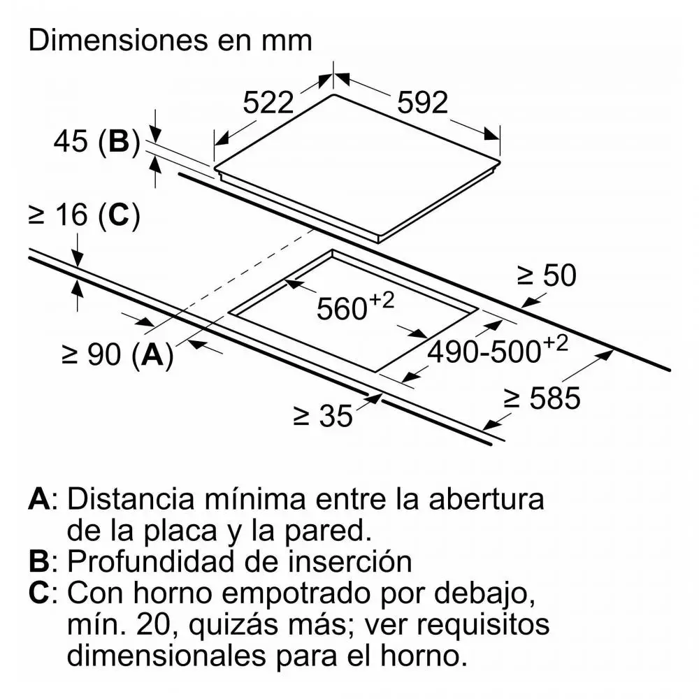 Placa vitrocerámica Balay 3EB715LR 3 Zonas 59.2 cm