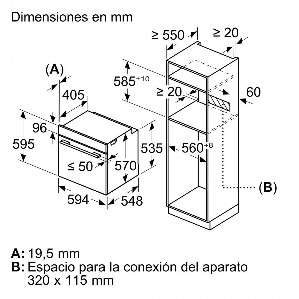 Horno Balay 3HB4131X3 Clase A+