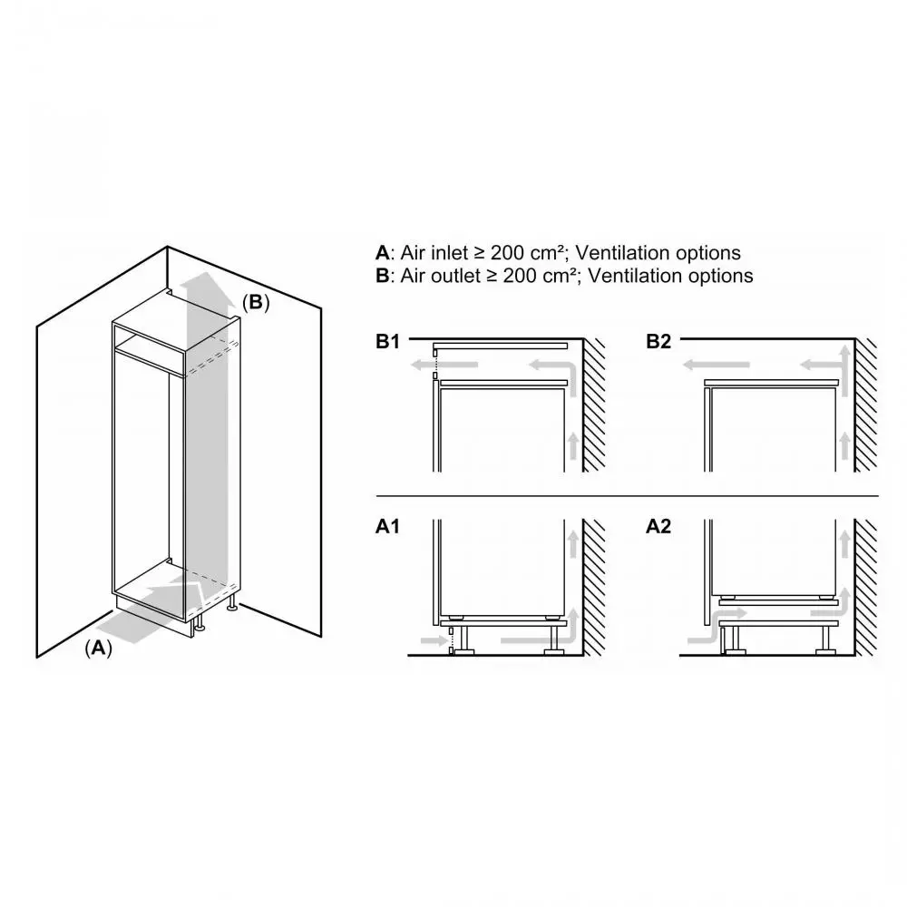 Frigorífico Combi Integrable Balay 3KIE711S Clase E Cíclico 1.77m