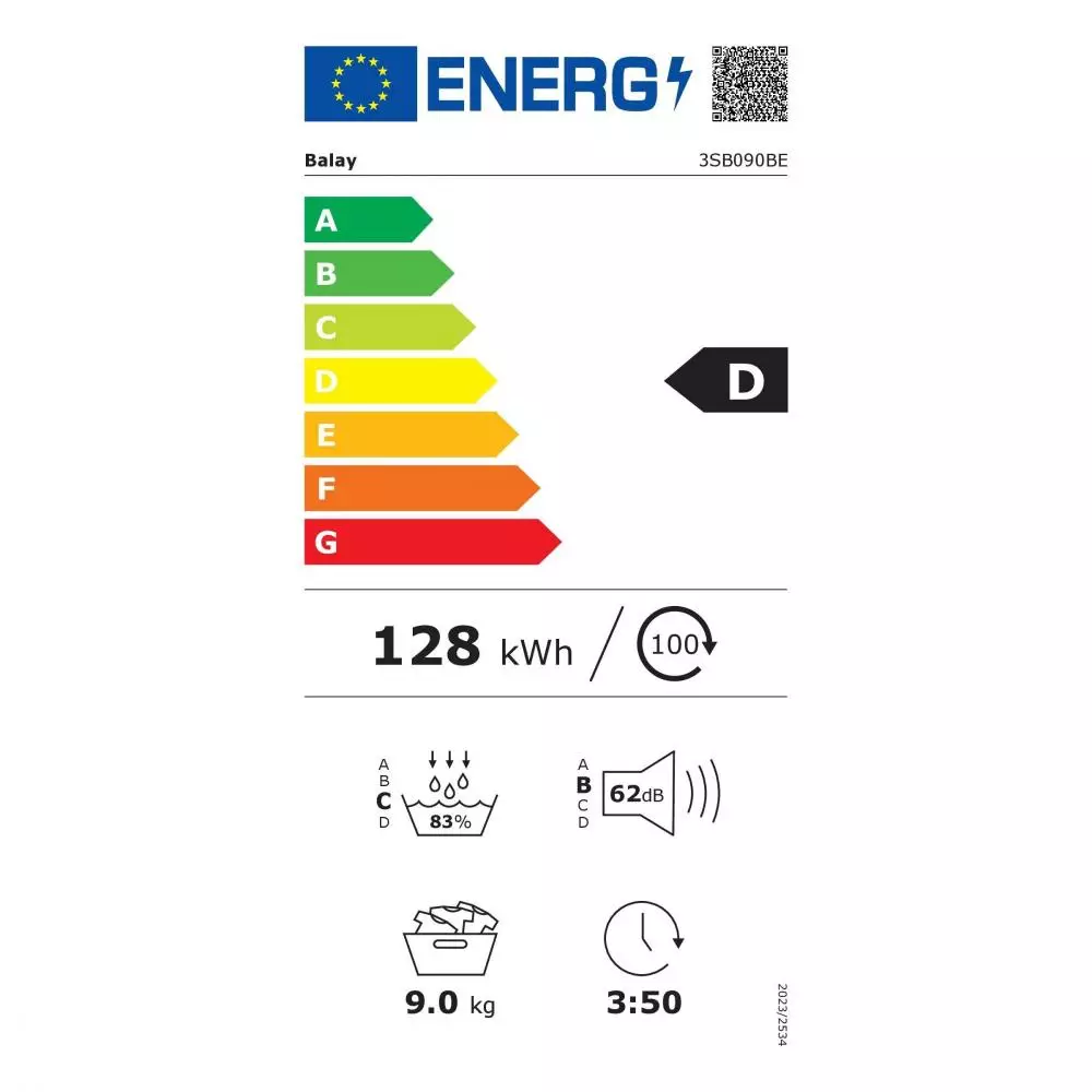 Secadora con bomba de calor Balay 3SB090BE D 9 Kg