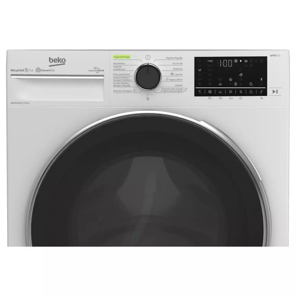 Lavadora Secadora Beko B5DFT510447W Clase D 10+6 Kg 1400 rpm Blanco - HygieneShield ProSmart SteamCure