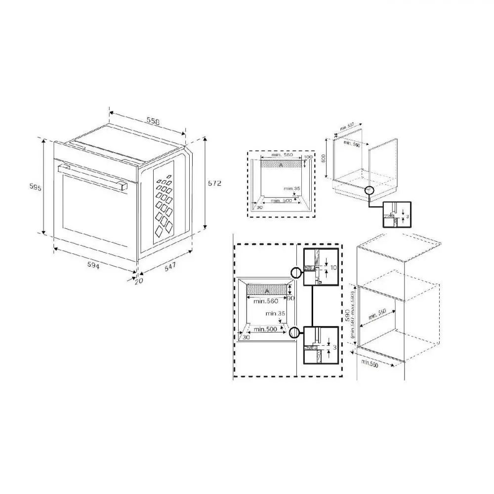 Horno Beko BBIE18302XFPS Pirolítico Clase A 72L Negro