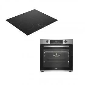 Horno Multifunción + Vitrocerámica Inducción Beko BBSE12340XD 3 Zonas.
