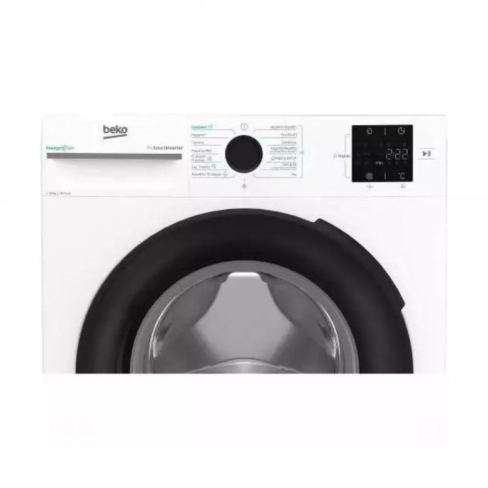 Lavadora Beko BM3WFT31041WB Clase A 10 Kg 1400 rpm Blanco - Vapor IronAssist