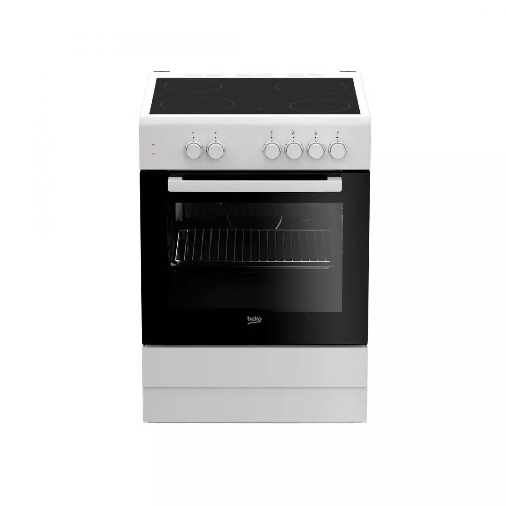 Cocina Beko FSS67000GW Placa Vitrocerámica 4 Zonas + Horno Eléctrico 4 Funciones 85x60 cm Blanco