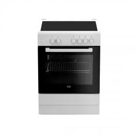 Cocina Beko FSS67000GW Placa Vitrocerámica 4 Zonas + Horno Eléctrico 4 Funciones 85x60 cm Blanco.