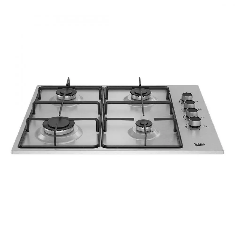 Encimera Beko HIGG64103SX 4 Zonas Gas Butano 58 cm