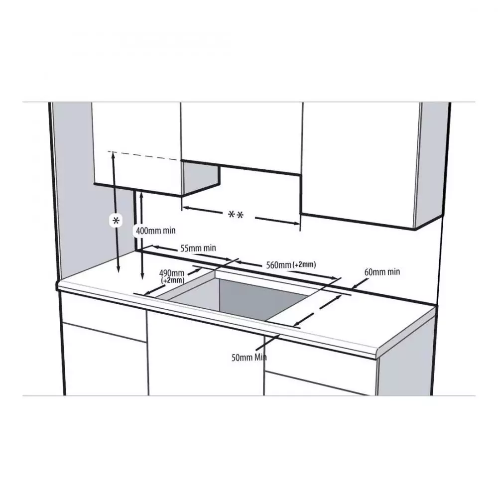 Placa de inducción Beko HII63205MT 3 Zonas  58 cm