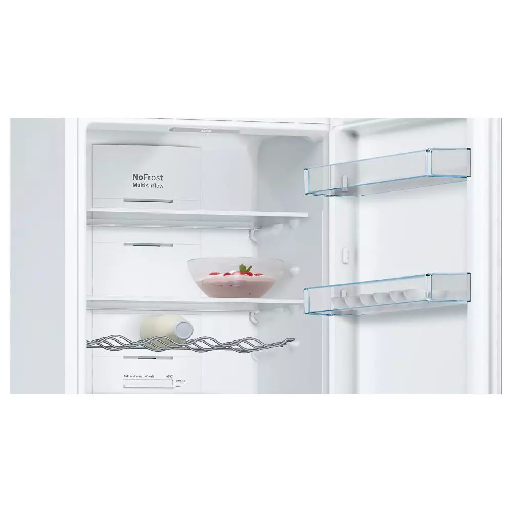 Frigorífico Combi  Bosch KGN362WED Clase E No Frost 1.86m Blanco Serie 4