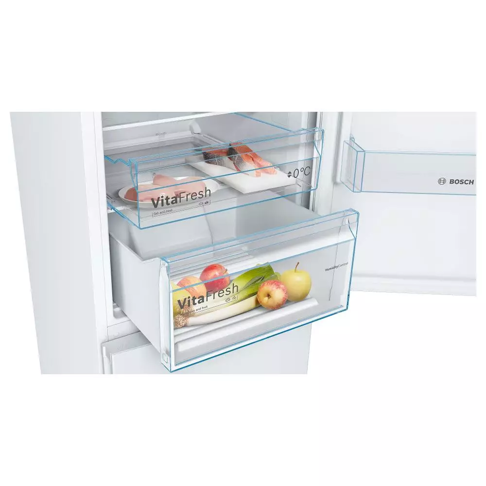 Frigorífico Combi  Bosch KGN362WED Clase E No Frost 1.86m Blanco Serie 4