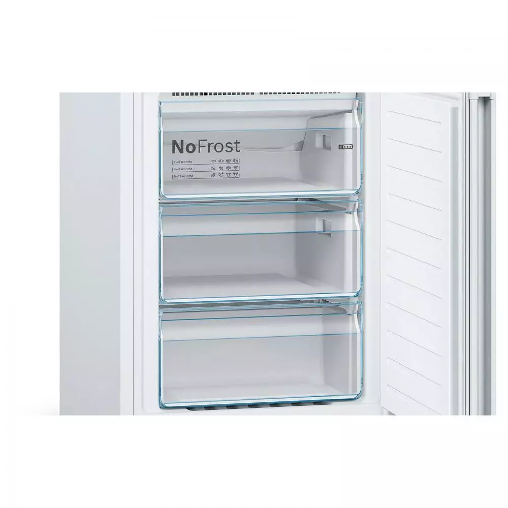 Frigorífico Combi  Bosch KGN362WED Clase E No Frost 1.86m Blanco Serie 4