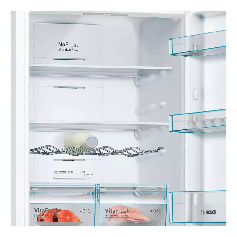 Frigorífico Combi Bosch KGN36VWEA Clase E No Frost 1.86m Blanco - Serie 4