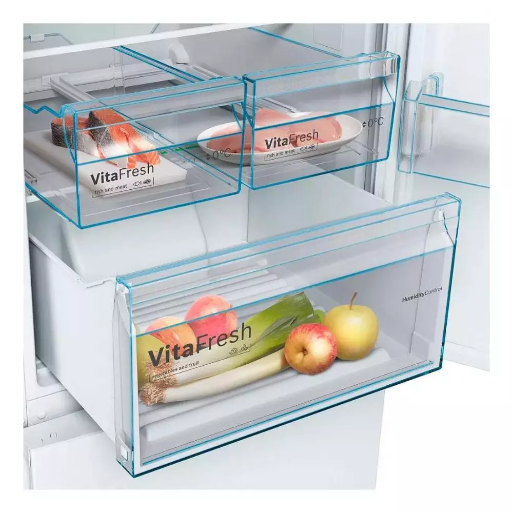 Frigorífico Combi Bosch KGN36VWEA Clase E No Frost 1.86m Blanco - Serie 4