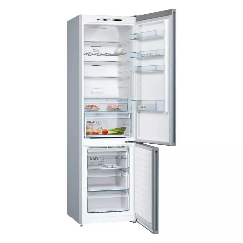 Frigorífico Combi  Bosch KGN39VIDB Clase D No Frost 2.03m Acero Inoxidable Serie 4