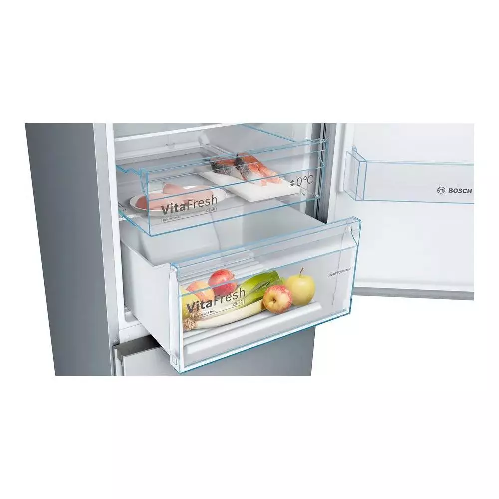 Frigorífico Combi  Bosch KGN39VIDB Clase D No Frost 2.03m Acero Inoxidable Serie 4