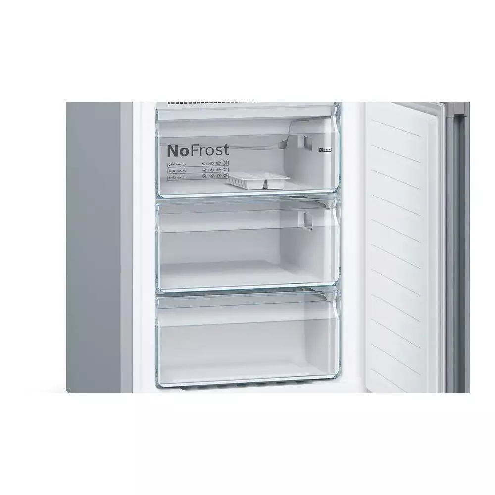 Frigorífico Combi  Bosch KGN39VIDB Clase D No Frost 2.03m Acero Inoxidable Serie 4