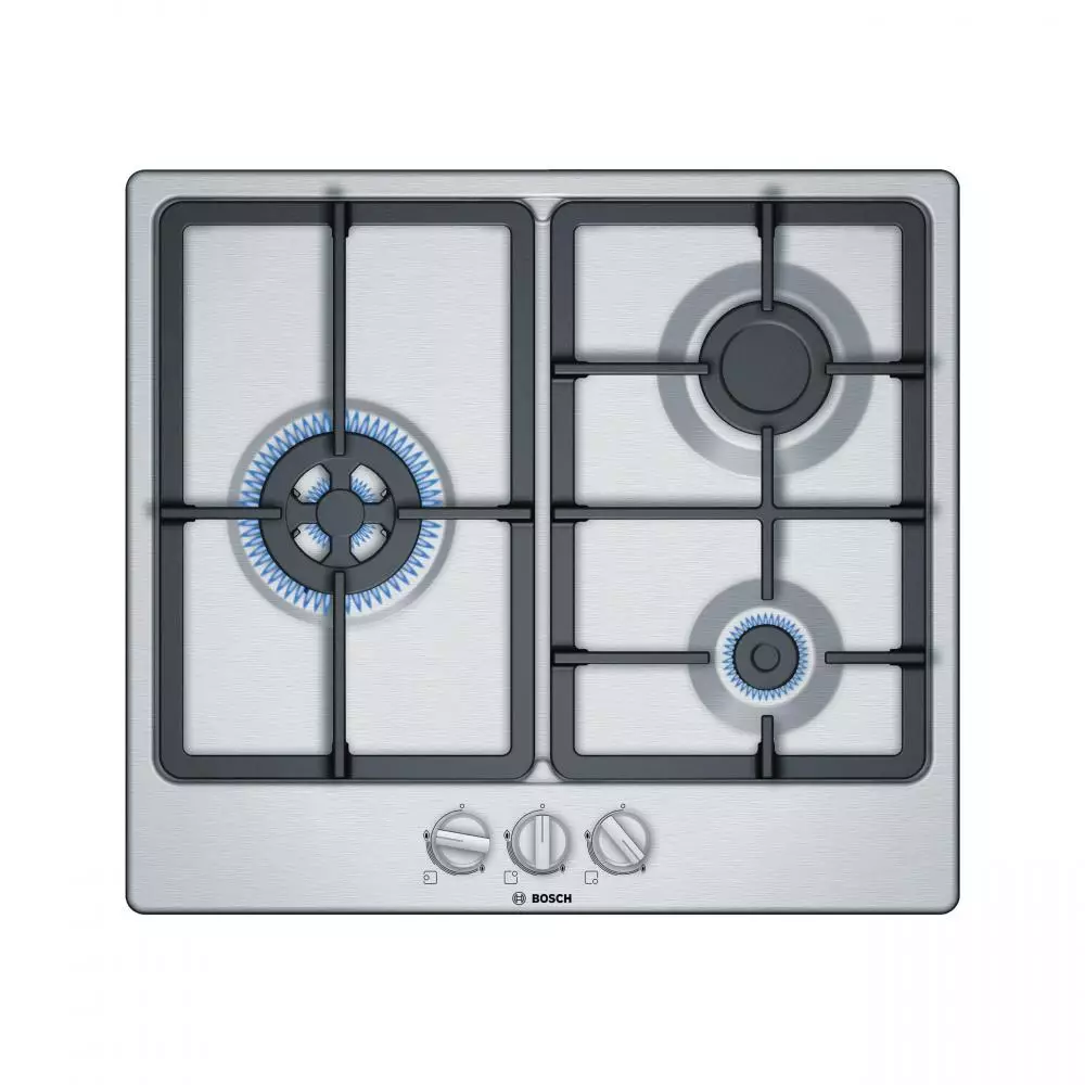 Encimera Bosch PGC6B5B90 3 Zonas Gas Natural 58.2 cm