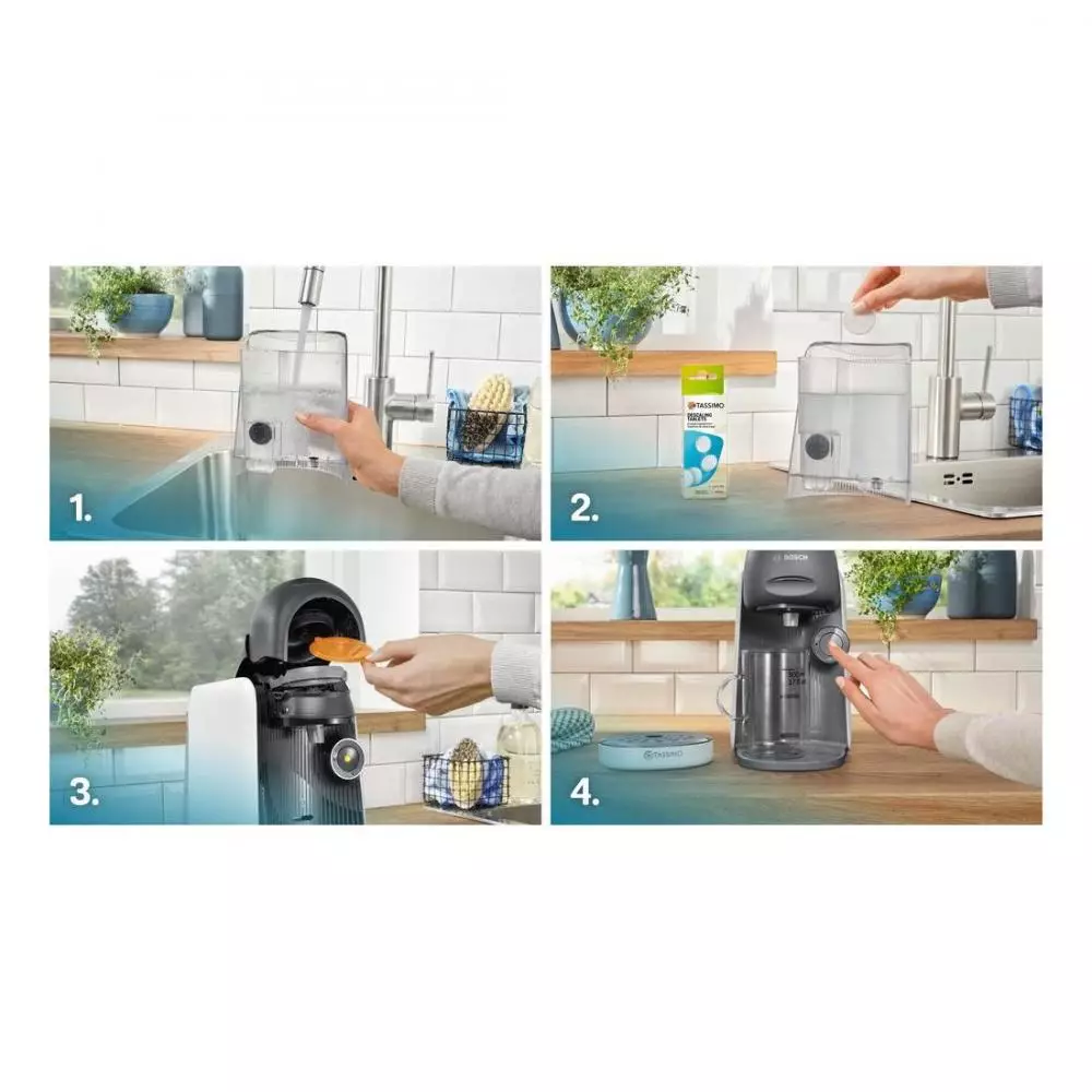 Cafetera de cápsulas Bosch Tassimo Finesse TAS16B4, 3,3 bar, 0,7 l, 1400 W, Blanco