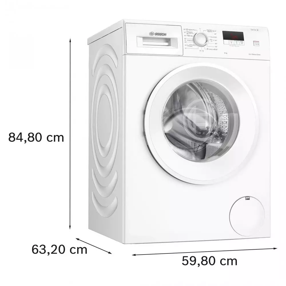 Lavadora Bosch WGE03200EP Clase A 8 Kg 1200 rpm Blanco   - Serie 2