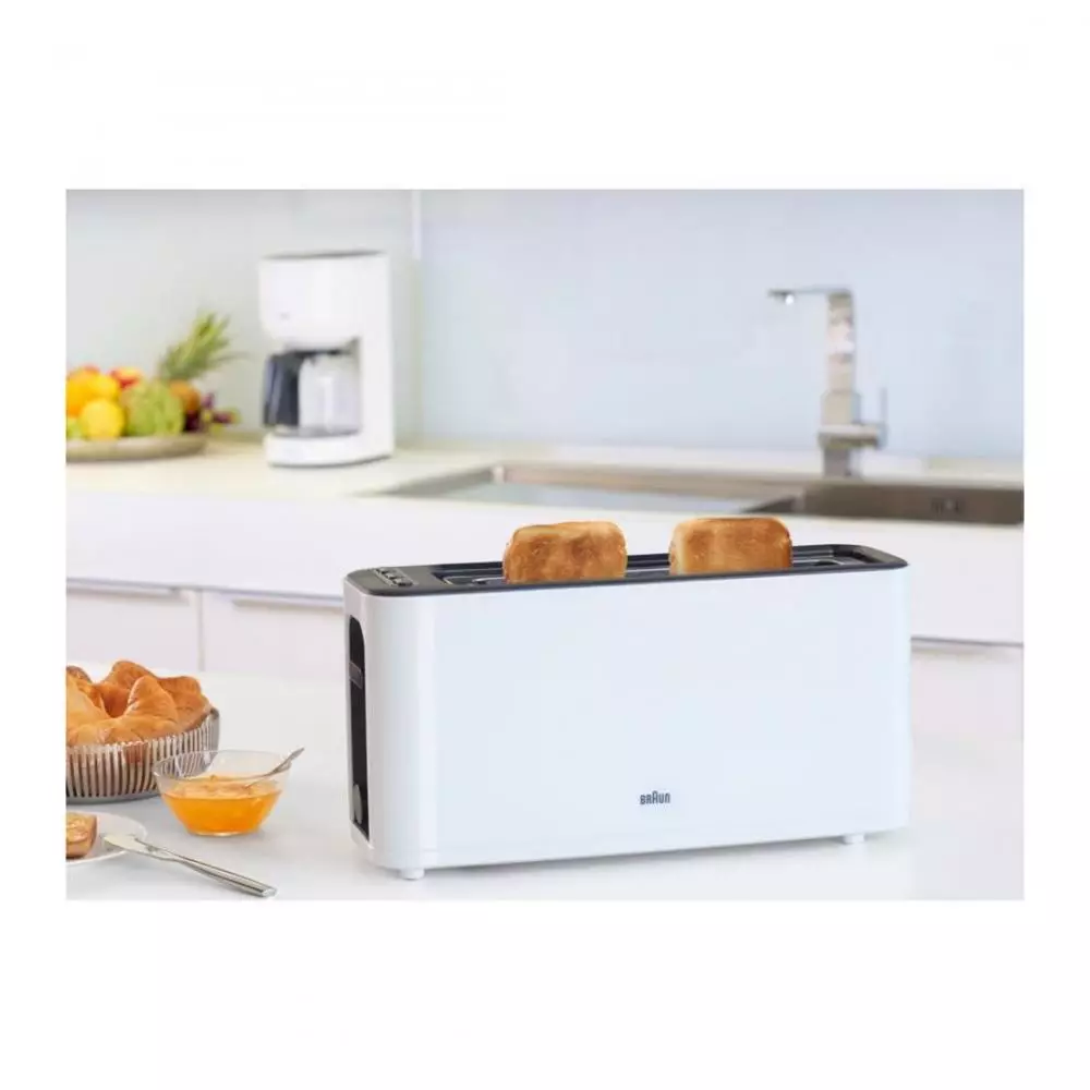 Tostador Braun HT3100WH 1 Rebanada Larga 11000 W