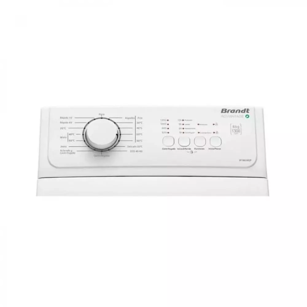 Lavadora Brandt  Clase A 8 Kg 1300 rpm Blanco
