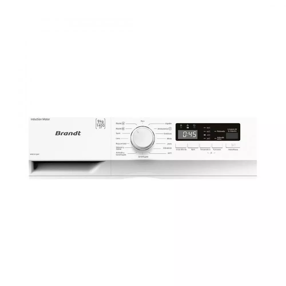 Lavadora Brandt WFB181QWP Clase A 8 Kg 1400 rpm Blanco