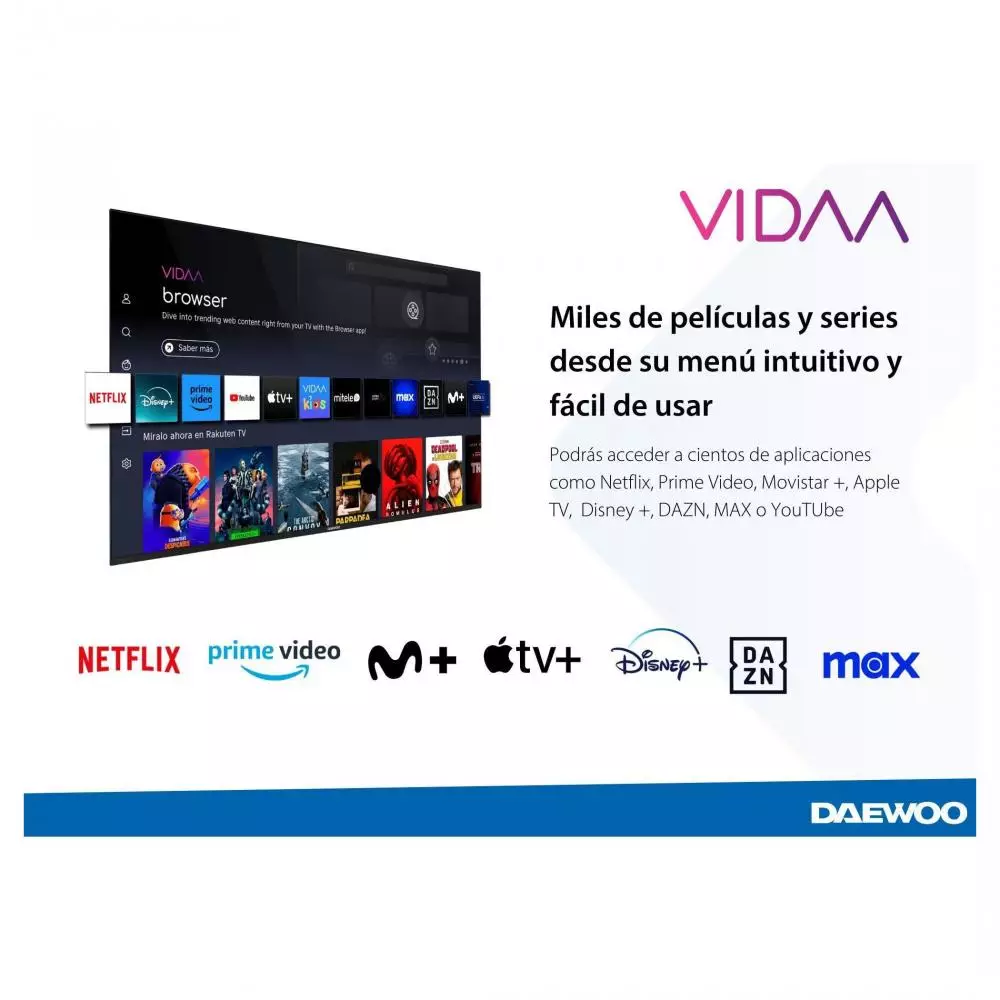 TV LED 32" Daewoo 32DM95HV HD Ready HDR Android TV