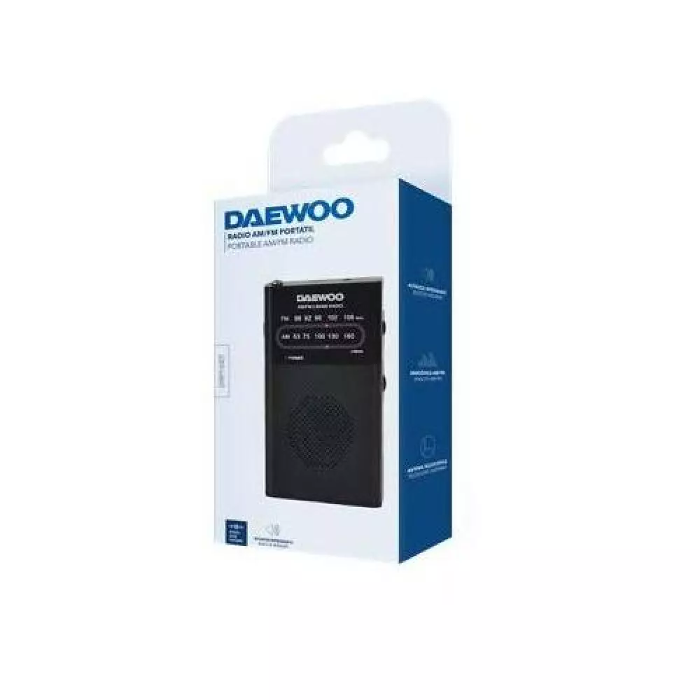 Radio portátil analógica Daewoo DW1027 FM/AM con antena telescópica