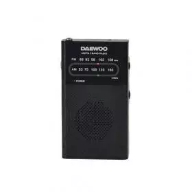 Radio portátil analógica Daewoo DW1027 FM/AM con antena telescópica.