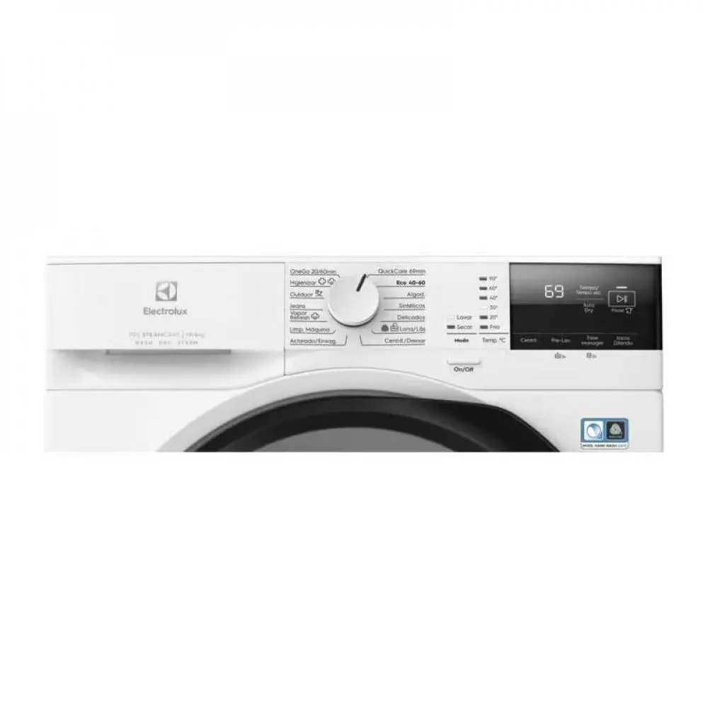Lavadora Secadora Electrolux Serie 700 SteamCare EWI7216O2B Clase D 10+6 Kg 1600 rpm Negro