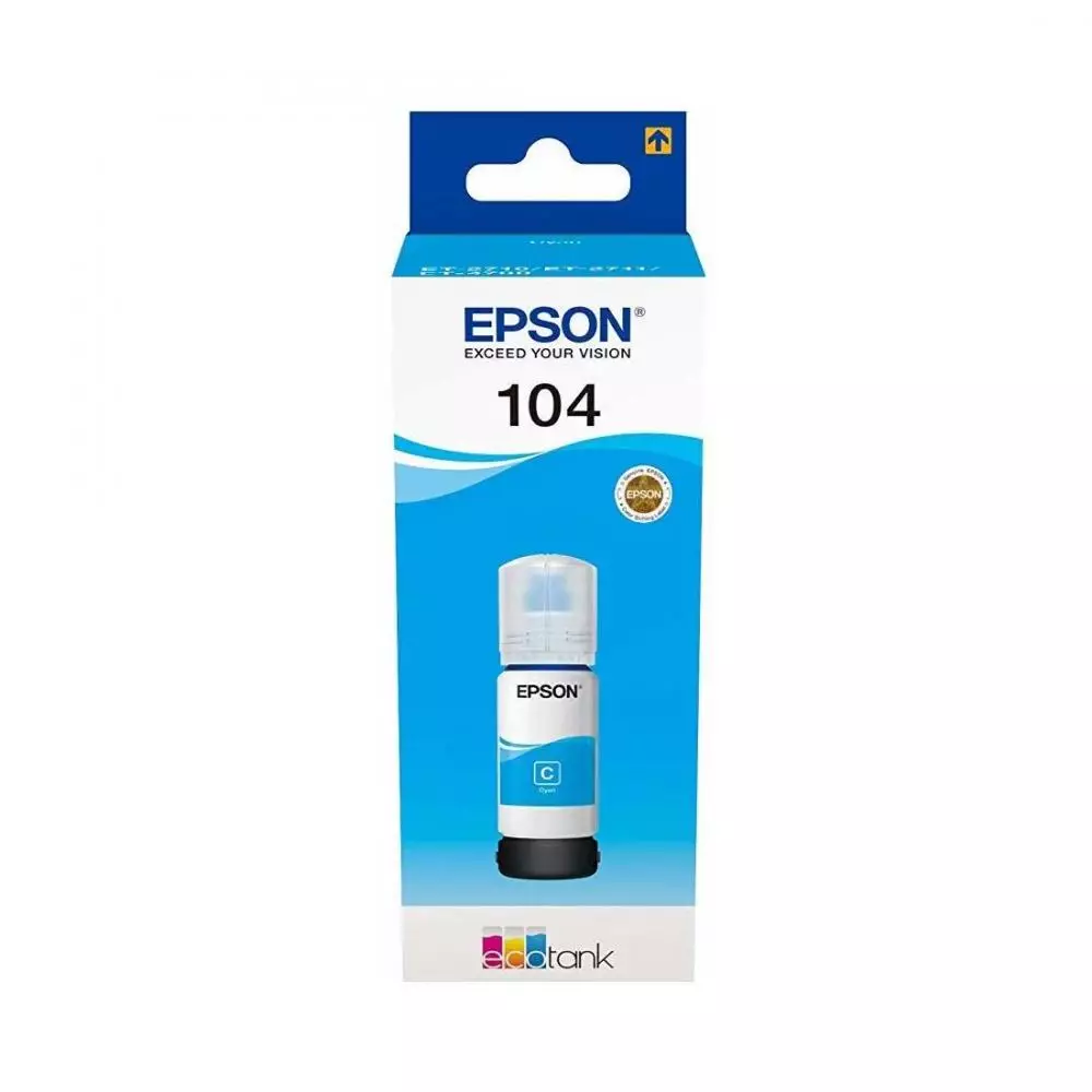 Botella Tinta Recargable Epson 104 Ecotank ET-2711 Cyan