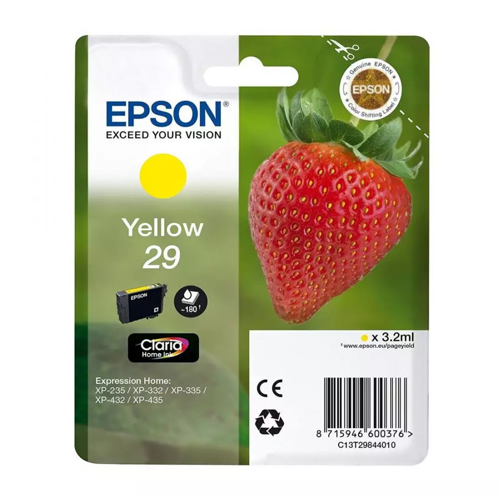 Tinta Epson 29 Claria Home Amarillo