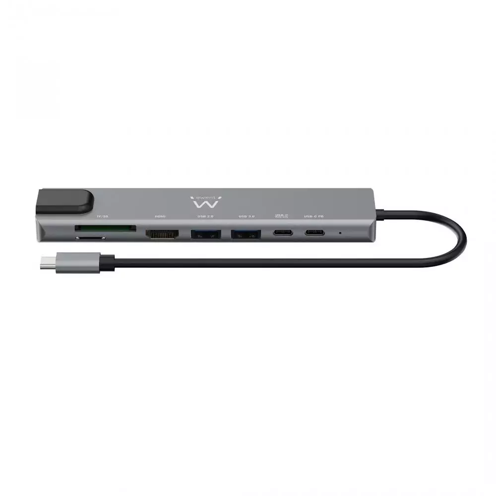 Docking Multipuerto Ewent EW1146 USB-C, 8 en 1, HDMI 4K