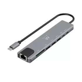 Docking Multipuerto Ewent EW1146 USB-C, 8 en 1, HDMI 4K.