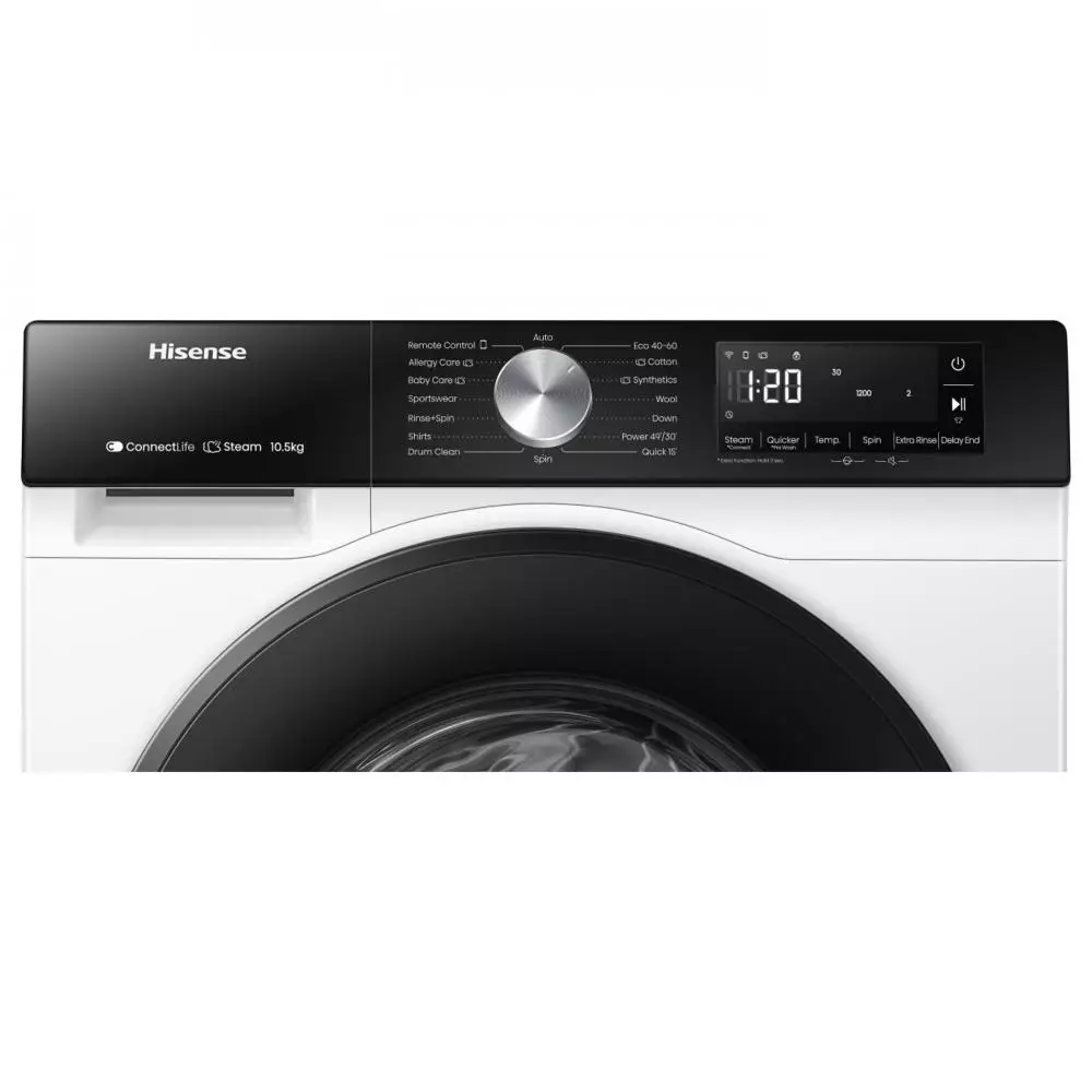 Lavadora Hisense  Clase A 10,5 Kg 1400 rpm Especial  SmartHome