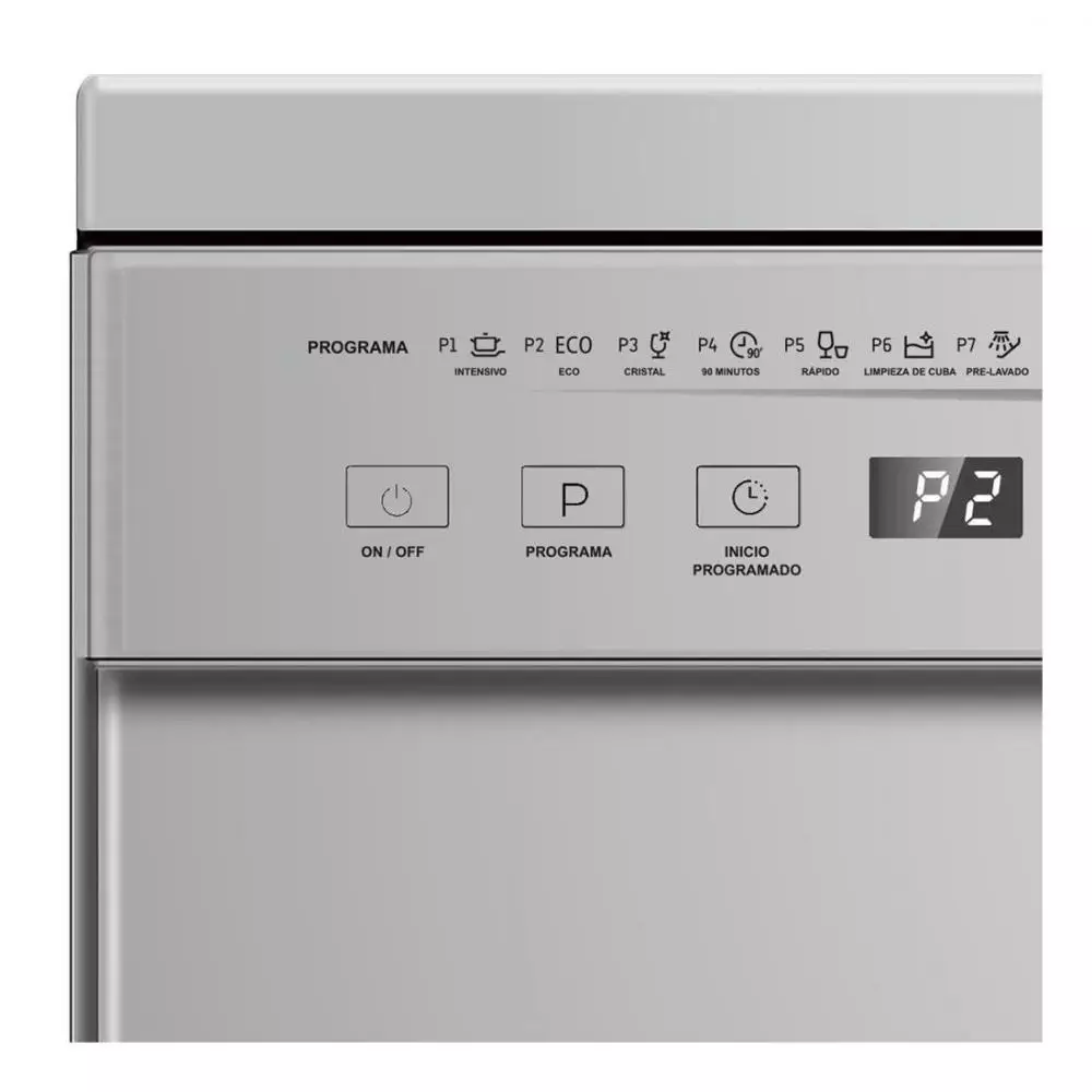 Lavavajillas Infiniton DIW-60.6S Clase E 12 Servicios 52 db Plata