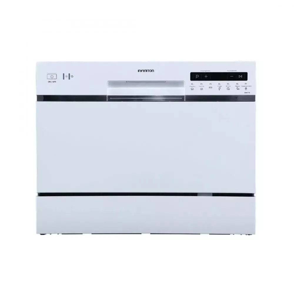 Lavavajillas compacto Infiniton DIWCT6 Clase F 6 Servicios 47 dB Blanco