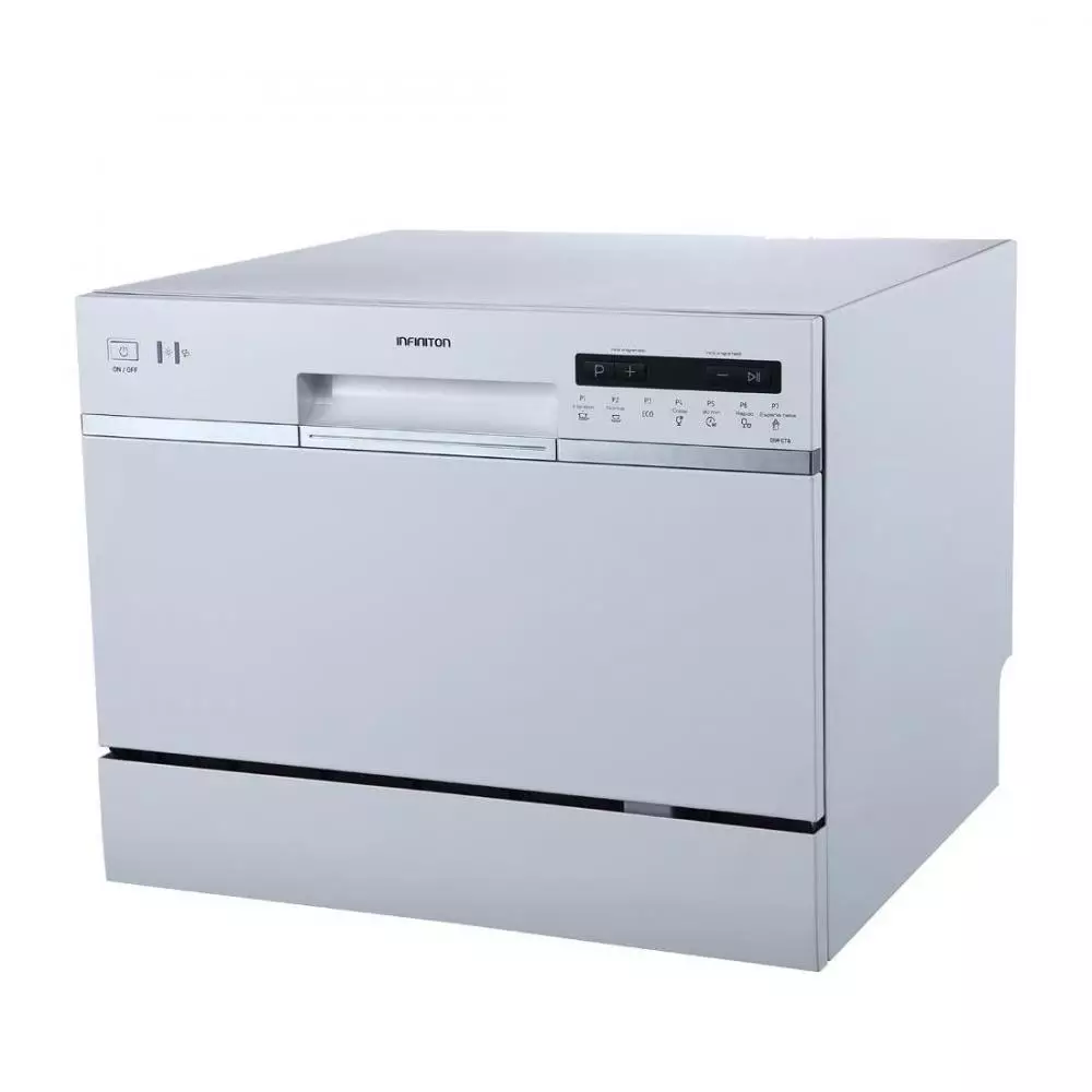 Lavavajillas compacto Infiniton DIWCT6 Clase F 6 Servicios 47 dB Blanco
