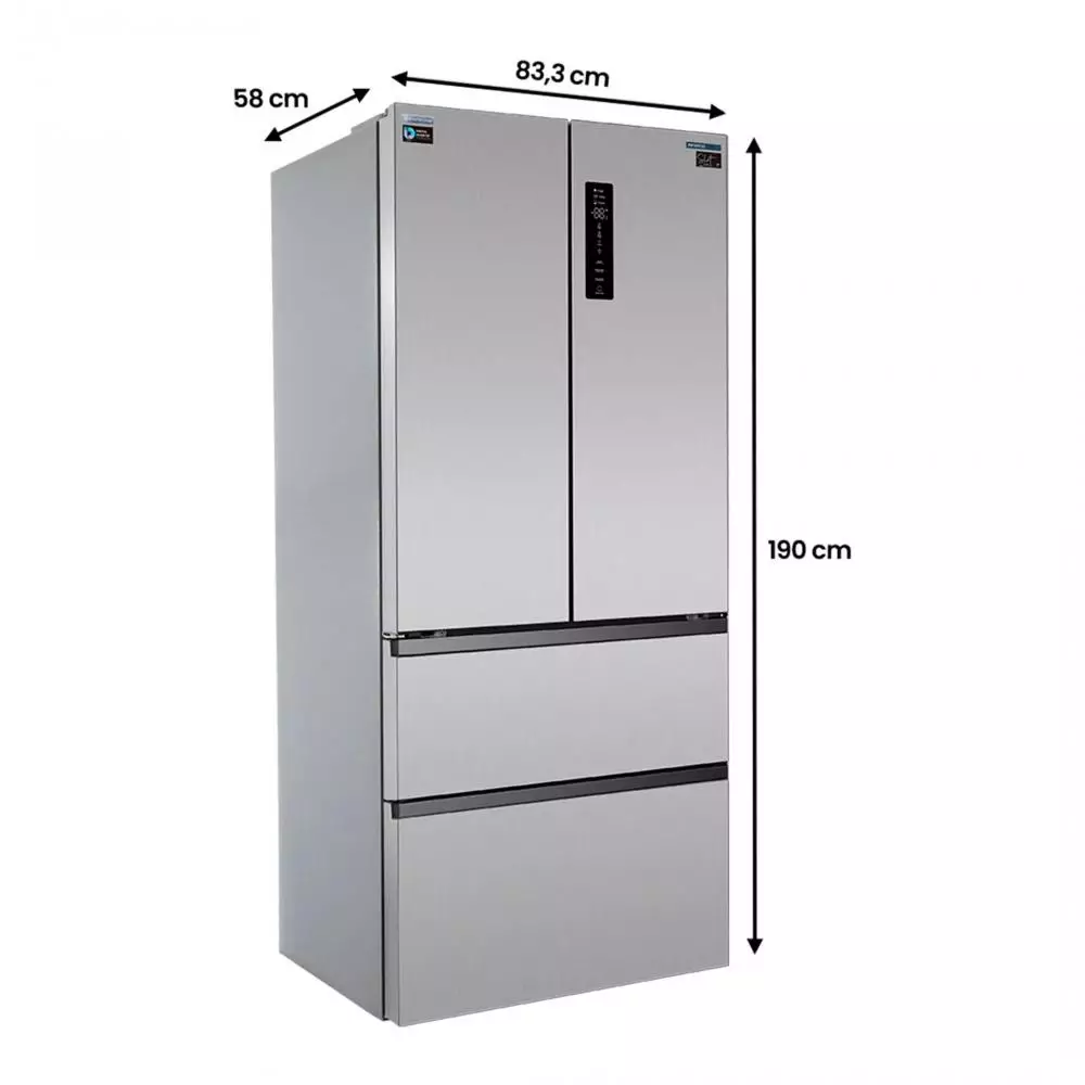 Frigorífico americano Infiniton FRD-580Q90XEN Clase E 1.90mX83.3cm No Frost Inox