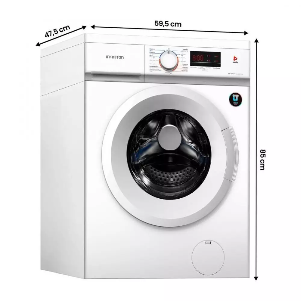 Lavadora Infiniton WMD74AWT Clase A 7 Kg 1400 rpm Blanco