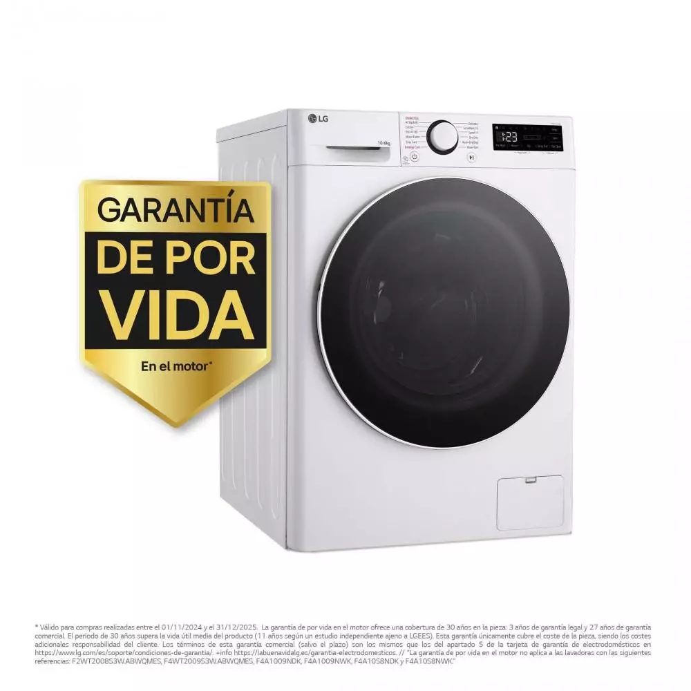 Lavadora Secadora LG F4DR6010A0W Serie 600 Clase A 10+6 Kg 1400 rpm Blanco AI Direct Drive TM