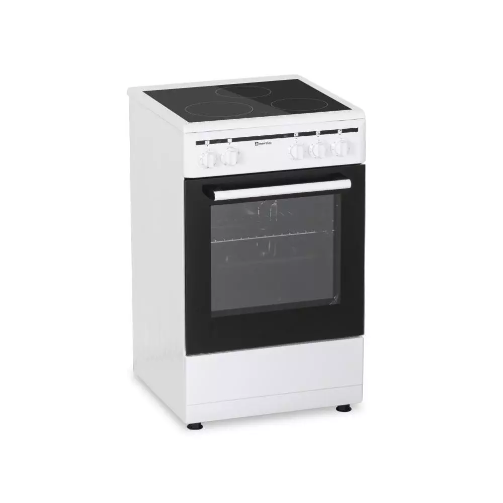 Cocina Meireles E503W Placa Vitrocerámica 3 Zonas Cocción Horno Eléctrico 80x50x55 Blanco