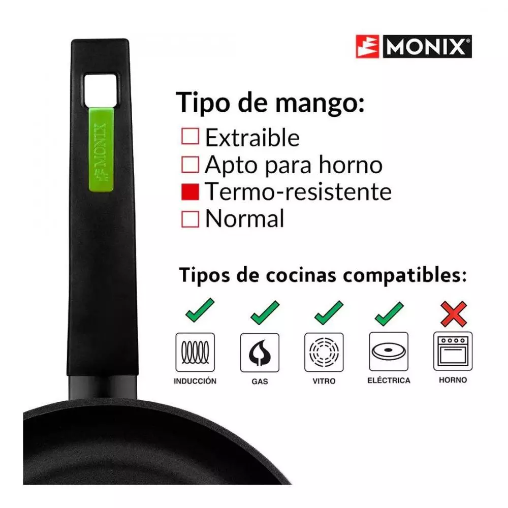 Sartén Monix M481244 20 / 24 cm cm Apta para inducción