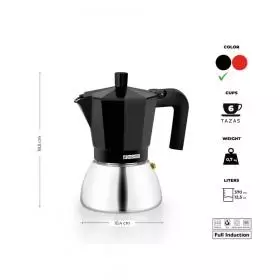 Cafetera Monix M863006 Apta para inducción 6 Tazas.
