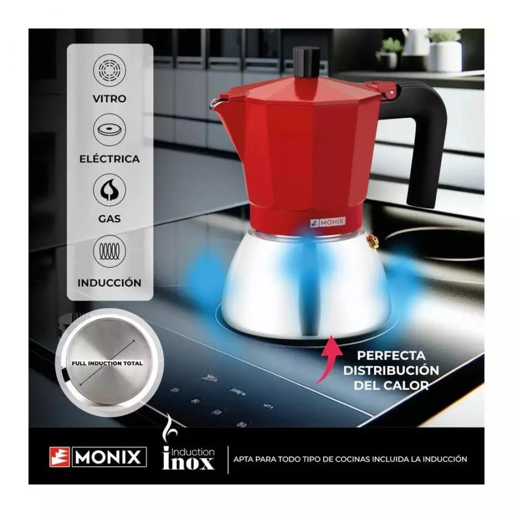 Cafetera Monix M863109 Apta para inducción 9 Tazas