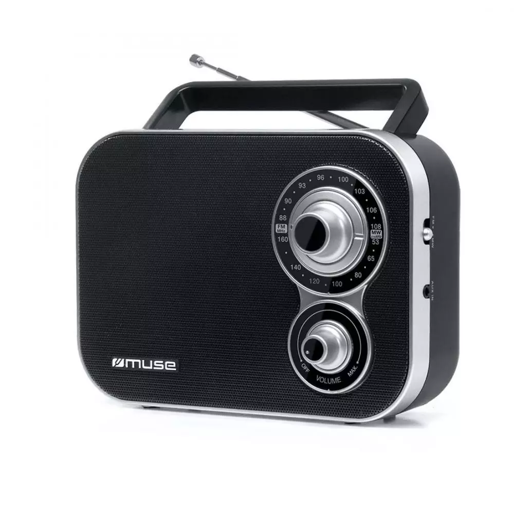 Radio retro portátil Muse M-051 R negra
