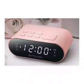 Radio Reloj Alarma MUSE M10CPK Rosa.